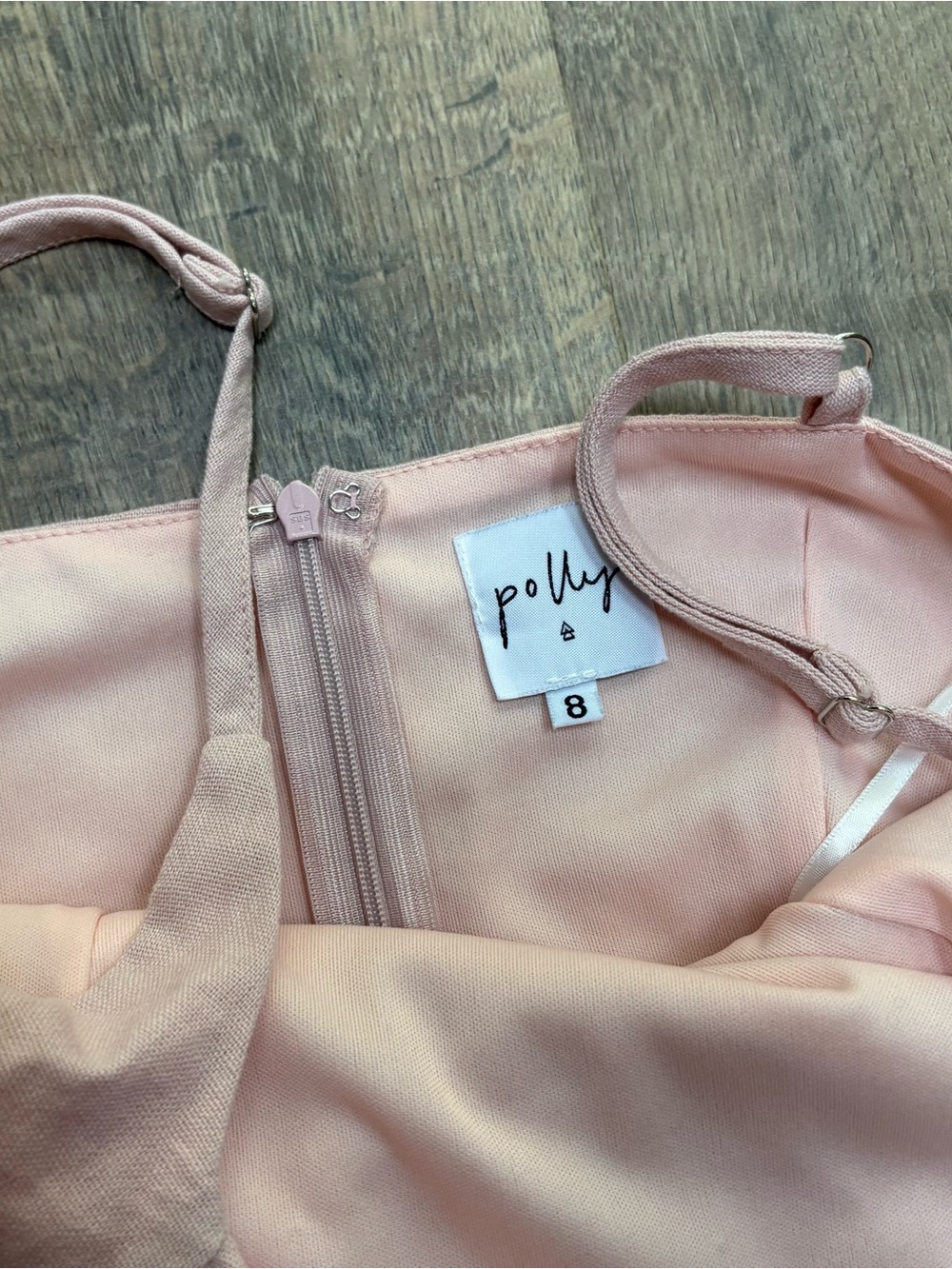 Princess Polly cottage hill wrap minidress blush pink size 8 - Picture 3 of 5